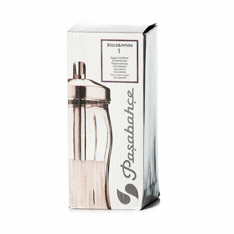 Сахарница с дозатором, объем 260 мл, PASABAHCE "Black&White", фирменная подарочная упаковка, 80078