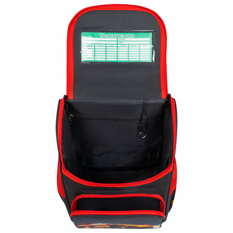 Ранец ПИФАГОР BASIC, 1 отделение, 3 кармана, эргономичная спинка, "Cool wheels", 35х28х18 см, 272045