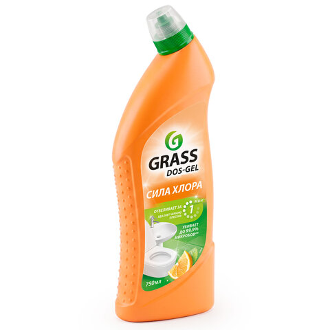 Средство для уборки сантехники и туалета дезинфицирующее 750 мл GRASS DOS-GEL "Сила цитрусов", 125678