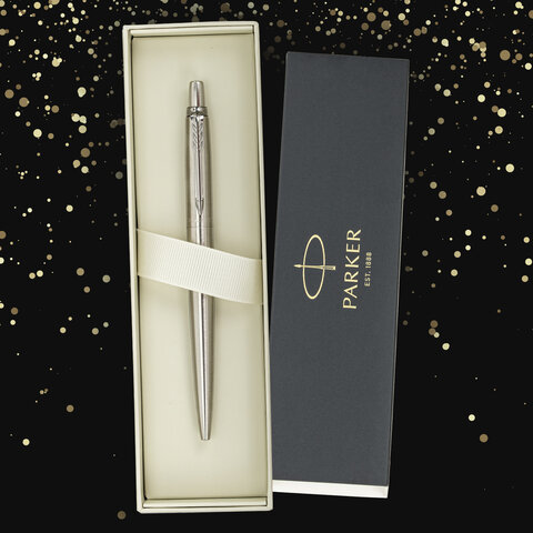 Ручка шариковая PARKER "Jotter Core Stainless Steel CT", пакет, 880892