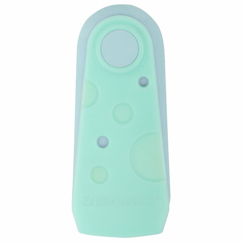 Ластики BRAUBERG "ULTRA PASTEL", НАБОР 3 ШТУКИ, 57х24х15 мм, ассорти пастель, бирюзовый пластиковый держатель, блистер, 272689