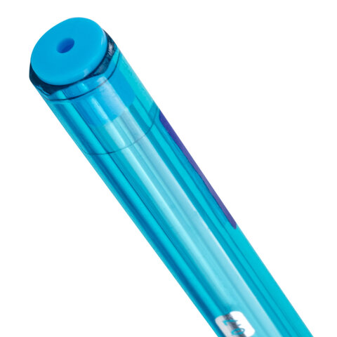 Ручка шариковая масляная с грипом BRAUBERG "Extra Glide GT Color", СИНЯЯ, трехгранная, игольчатый наконечник 0,7 мм, линия 0,5 мм, 144264