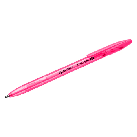 Ручка шариковая BRAUBERG "ULTRA NEON", СИНЯЯ, узел 0,7 мм, чернила ГЕРМАНИЯ, наконечник ШВЕЙЦАРИЯ, 143566