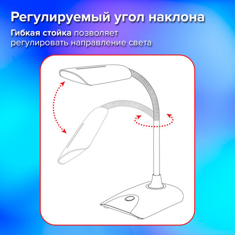 Настольная лампа / светильник SONNEN OU-146, на подставке, светодиодная, 4 Вт, белый/синий, 236671