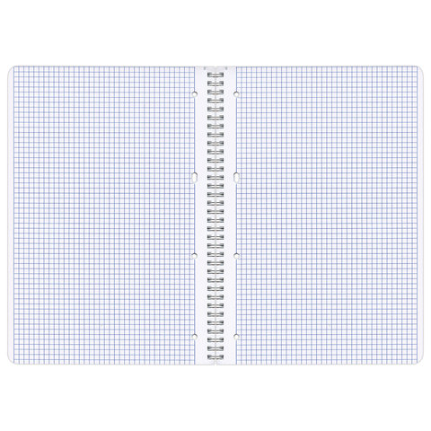 Тетрадь А4, 96 л., BRAUBERG, гребень, клетка, обложка картон, МОНОХРОМ 2, 402058