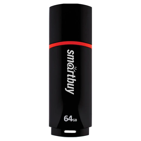 Флеш-диск 64 GB, SMARTBUY Crown, USB 2.0, черный, SB64GBCRW-K