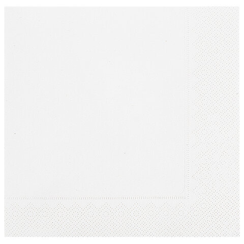 Салфетки бумажные 3-х слойные, 33x33 см, 200 штук в упаковке, 1/4 сложение, LAIMA, белые, 116659