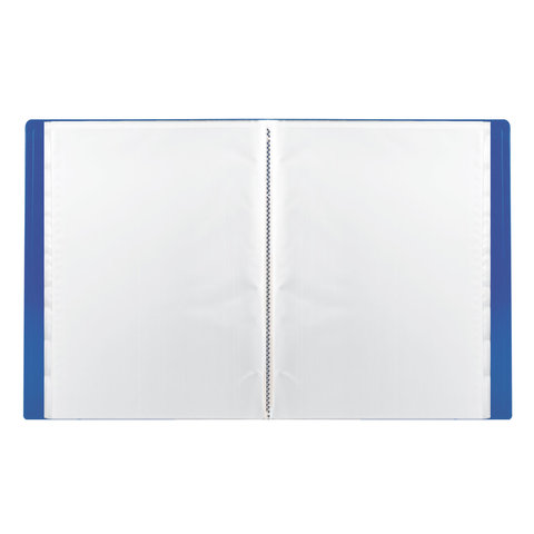 Папка 10 вкладышей BRAUBERG "Office", синяя, 0,5 мм, 222625