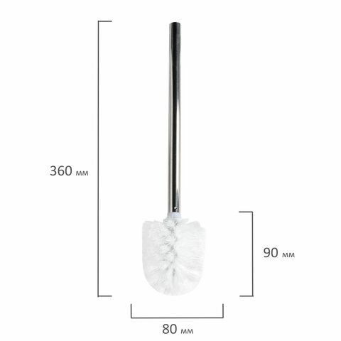 Ершик для унитаза без подставки, нержавеющая сталь, зеркальный, LAIMA, 601621