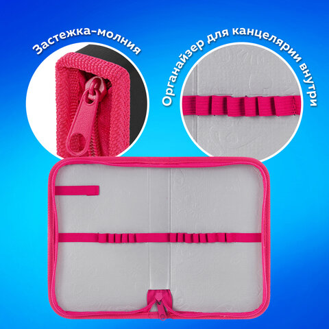 Пенал ПИФАГОР, 1 отделение, ламинированный картон, 19х11 см, "Dark kitten", 273467