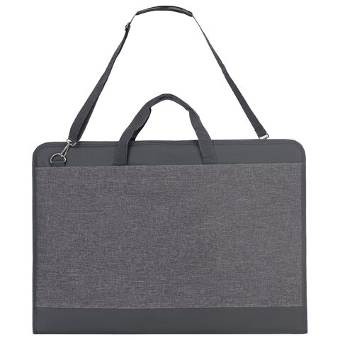 Папка сумка для рисунков и чертежей каркасная А2 (45х65 см), экокожа, BRAUBERG ART CLASSIC, 272990