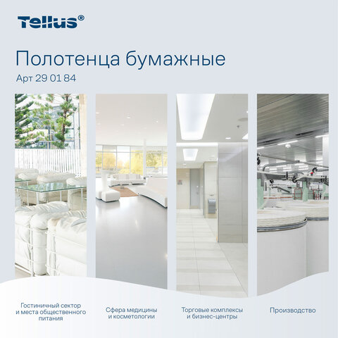 Полотенца бумажные 200 шт., Tellus/TORK (H3) ADVANCED, КОМПЛЕКТ 20 пачек, 2-слойные, белые, 23х23 см, V-сложение, 290184