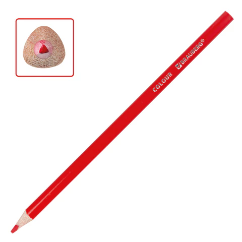 Карандаши цветные BRAUBERG PREMIUM, 24 цвета, трехгранные, грифель 3,3 мм, натуральное дерево, 181653