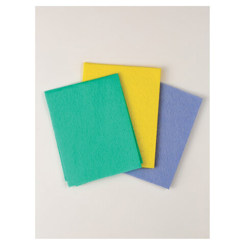 Салфетки универсальные, 30х38 см, КОМПЛЕКТ 3 шт., 90 г/м2, вискоза, PACLAN Professional