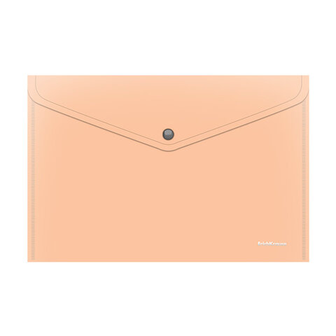 Папка-конверт с кнопкой ERICH KRAUSE "Matt Pastel Bloom", А4, до 120 л, непрозрачная, ассорти, 0,18 мм, 61141