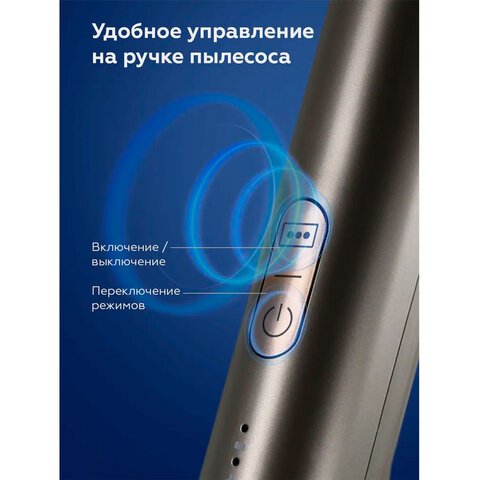 Пылесос моющий вертикальный беспроводной BQ (БИ-КЬЮ) VCA1003W, потребляемая мощность 150 Вт, 0,6 л, 86199359