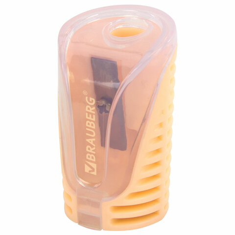 Точилка с контейнером BRAUBERG "CELL PASTEL", пастельные цвета ассорти, 272503