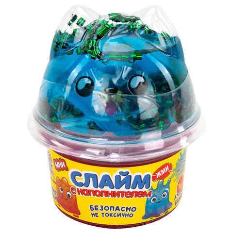 Слайм (лизун) с наполнителем, 200 г, ассорти 5 видов, JOLLY JOT (ДЖОЛЛИ ДЖОТ), 665948