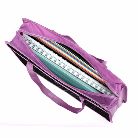 Папка на молнии с ручками BRAUBERG А4, 1 отделение, пластик, 80 мм, "Radiant unicorn", 273369