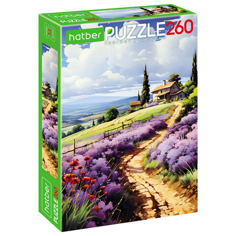 Пазл картонный 260 элементов АССОРТИ, 220х330 мм, HATBER