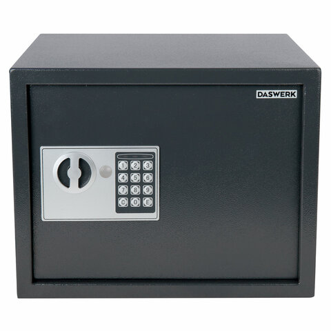 Сейф мебельный DASWERK (ДАСВЕРК) SC-300EL (300х380х300 мм), электронный замок, графит, 291346