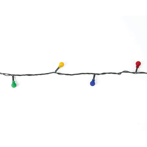 Электрогирлянда-нить комнатная 5 м, 50 LED, с насадками, вид: "Шарики", мультицветная, 220V, контроллер, ЗОЛОТАЯ СКАЗКА, 591103
