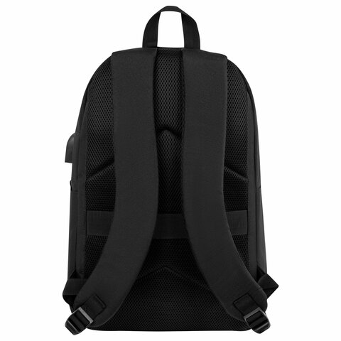 Рюкзак HEIKKI ACTIVE (ХЕЙКИ) универсальный, отделение для ноутбука, USB-порт, черный, 44х31х14 см, 272560