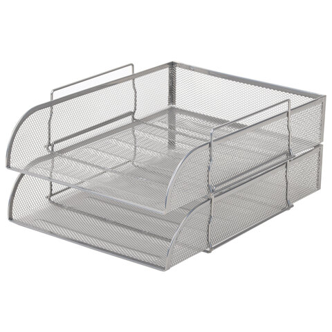 Настольный набор из металла BRAUBERG "Germanium", 7 предметов, серебристый, 231963