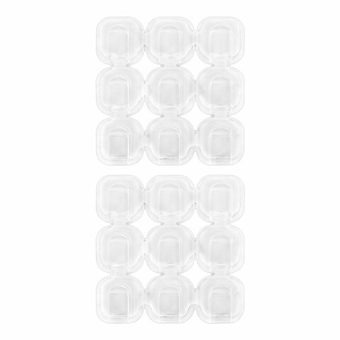 Крючки самоклеящиеся для гирлянд и проводов 1,5х1,5 см, КОМПЛЕКТ 18 шт., LAIMA Home, 608795