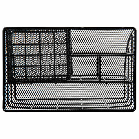 Органайзер для косметики и мелочей металлический 5 секций, MONTE VITA (МОНТЕ ВИТА), 140х220х127 мм, чёрный, 272478