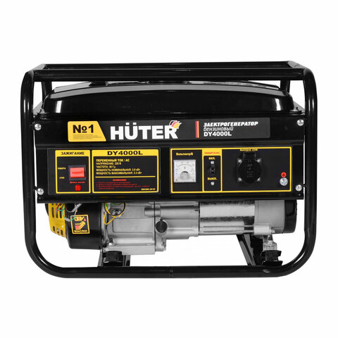 Бензиновый генератор HUTER DY4000L, 3200 Вт, 7 л.с., 4-тактный, 15 л, ручной стартер, 64/1/21