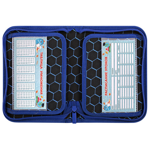 Пенал BRAUBERG, 1 отделение, 2 откидные планки, полиэстер, 21х14 см, "Burning ball", 273529