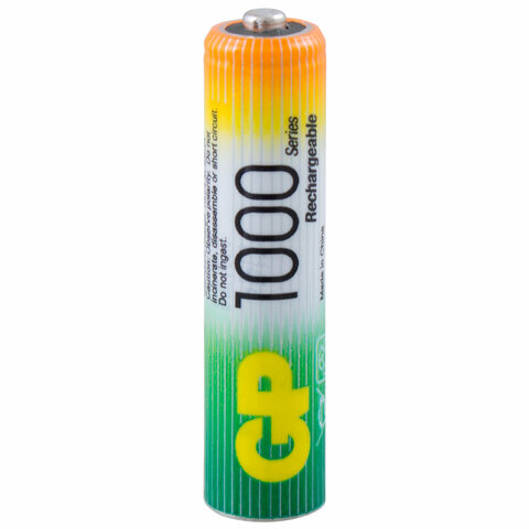 Батарейки аккумуляторные Ni-Mh мизинчиковые 6 шт. (ПРОМО 4+2) ААА (HR03) 930 mAh, GP, 100AAAHC4/2-2CR6