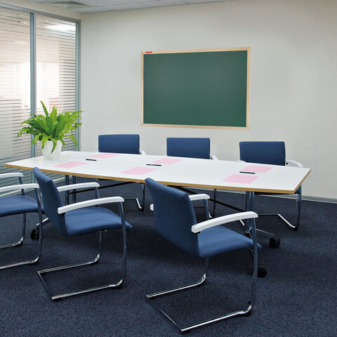 Доска для мела магнитная 60х90 см, зеленая, деревянная рамка, BRAUBERG "Wood", 238800