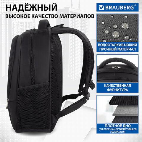 Рюкзак BRAUBERG FUNCTIONAL с отделением для ноутбука, 2 отделения, нагрудный ремешок, "Impulse", 46х16х32 см, 229875