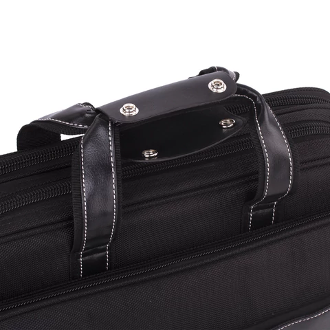 Сумка портфель BRAUBERG CARBON с отделением для ноутбука 15-16", 2 отделения, черная, 31х41х13 см, 240509