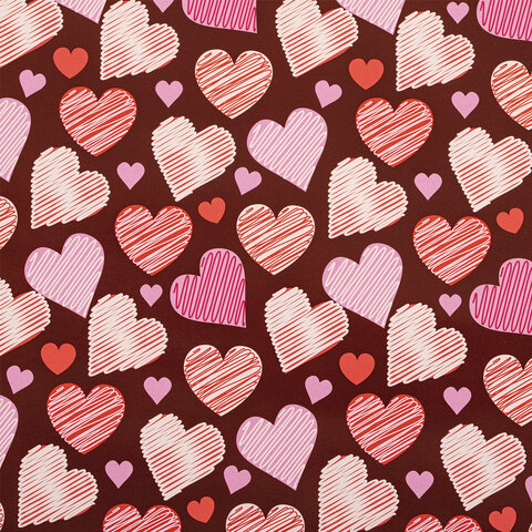 Бумага упаковочная подарочная мелованная "Love Story", 70x100 см, 10 дизайнов ассорти, ЗОЛОТАЯ СКАЗКА, 591916