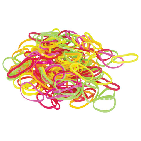 Резинки для волос НАБОР 250 шт., силиконовые, средние, разные цвета, MONTE VITA (МОНТЕ ВИТА), 457065