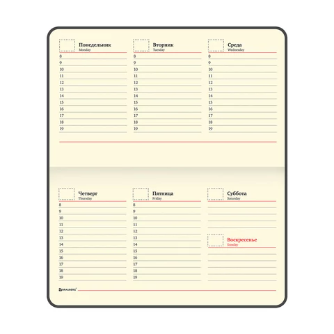 Еженедельник недатированный МАЛЫЙ ФОРМАТ 95х155 мм, А6, BRAUBERG "Iguana", под кожу, 64 л., сиреневый, 114482