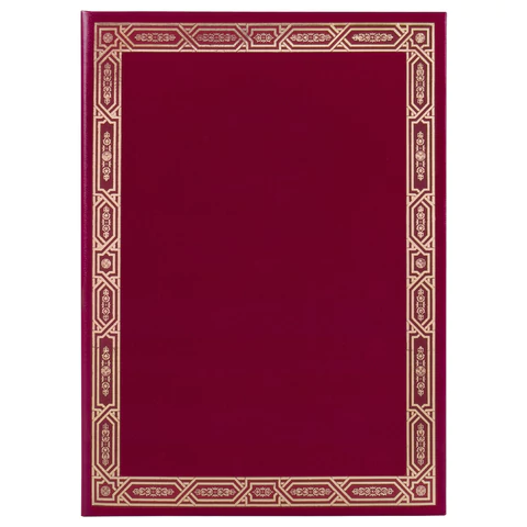 Папка адресная бумвинил бордовый, "Рамка", формат А4, STAFF, 121919