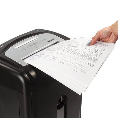 Уничтожитель (шредер) BRAUBERG S18-S, БЕСШУМНЫЙ, 2 уровень секретности, полоски 6 мм, 18 листов, корзина 28 литров, 530961