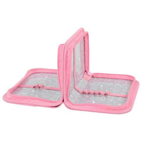 Пенал ПИФАГОР, 2 отделения, ламинированный картон, 19х11 см, "Comic donuts", 273482