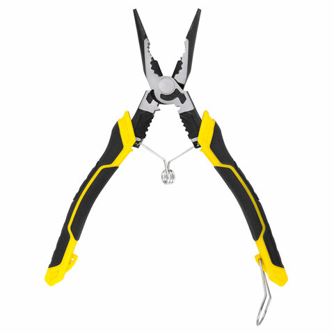 Длинногубцы многофункциональные 12 в 1, 220 мм, CR-V – хромванадиевая сталь, ГРАНДМАСТЕР, LNP-220, 671254