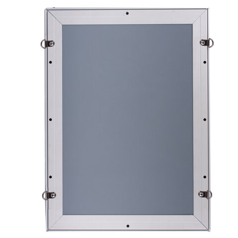 Рамка настенная для рекламы, А4 (210х297 мм), алюминиевый профиль, прижимные стороны, BRAUBERG, 232203