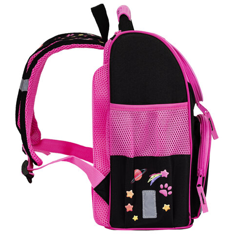 Ранец ПИФАГОР BASIC, 1 отделение, 3 кармана, эргономичная спинка, "Dark kitten", 35х28х18 см, 273134