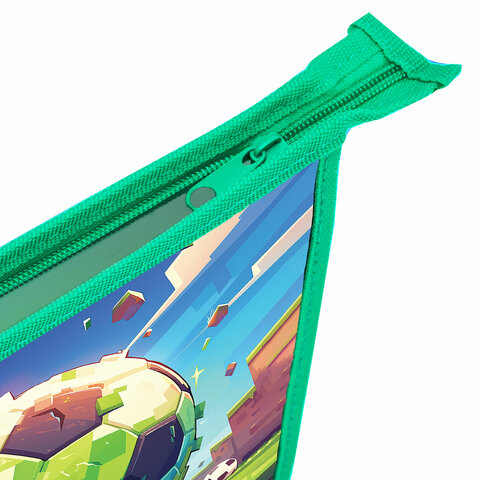 Папка для тетрадей ПИФАГОР А5, 1 отделение, пластик, на молнии, "Football match", 273329