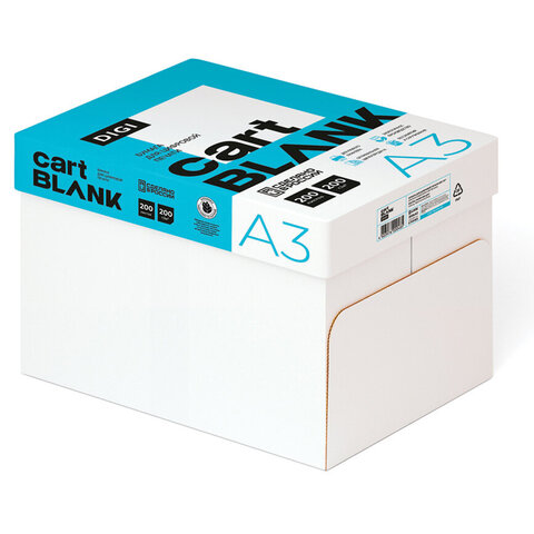 Бумага для цветной лазерной печати БОЛЬШОЙ ФОРМАТ (297х420), А3, 200 г/м2, 200 л., CARTBLANK DIGI, 145%