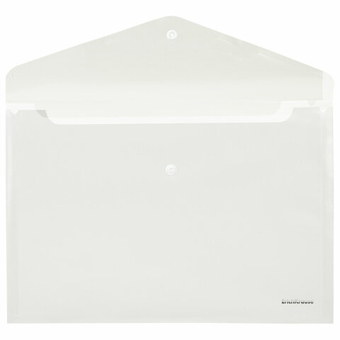 Папка-конверт с кнопкой ERICH KRAUSE "Fizzy Clear", А4, до 120 листов, прозрачная, 0,12 мм, 50172