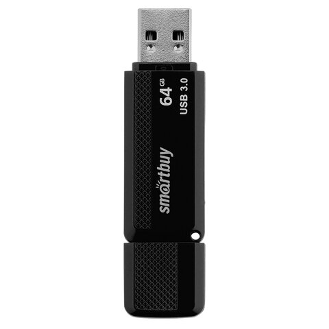 Флеш-диск 64 GB SMARTBUY Dock USB 3.0, черный, SB64GBDK-K3