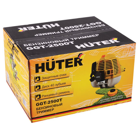 Триммер бензиновый HUTER GGT-2500Т, 2500 Вт, 9500 об./мин, объем двигателя 52см3, 70/2/14